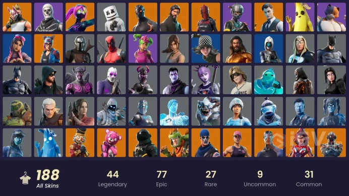 IKONIK, The Reaper, Take the L, Elite Agent, Leviathan Axe, Scenario, Marshmello | 187 Skins [Full Acess + Changeable Email] Psn,Xbox,PC