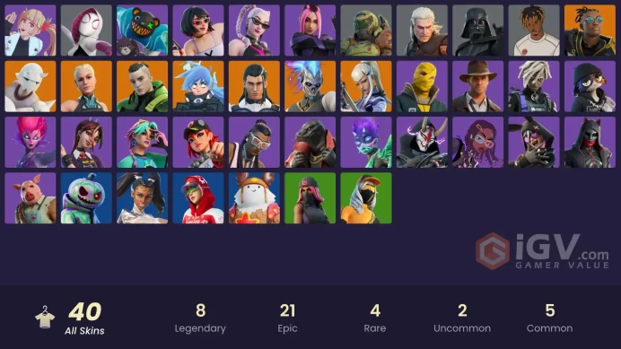 [PC/XBOX/PSN/SWITCH] 40 skins | Solitary Defender | Pastel Stryder | Rococo Cloak-o | The Ageless Champion | Aurelian
