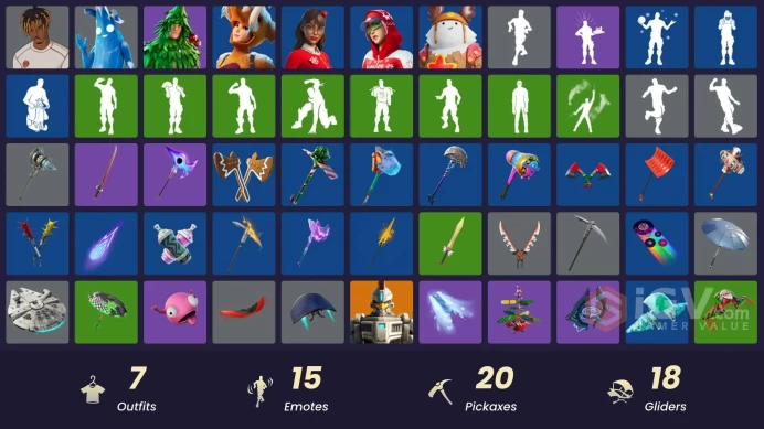[PC/XBOX/PSN/SWITCH] 7 skins | Polar Peely | Slayer Juice WRLD | Lt. Evergreen