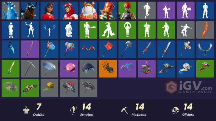 [PC/XBOX/PSN/SWITCH] 7 skins | Polar Peely | Arctic Adeline | Krisabelle | Holiday Boxy | Sled Ready Guff | Absenz | Manic