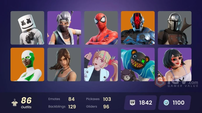 [PC/PSN/NINTENDO]  86 skins | Ronin | Snap | Nezumi | Spire Assassin | The Imagined | Menace | Raz | The Cube Queen |.zzk148