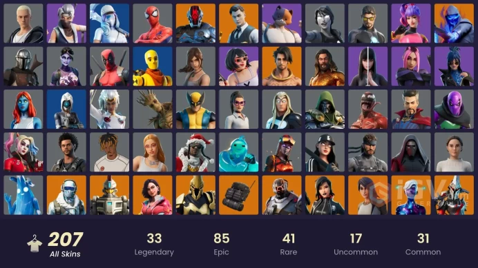 [PC/XBOX] 208 skins | Aura | Lara Croft | Candy Axe | Tony Stark | Surf Witch | Padmé Amidala | Harley Hitter.ZAK239