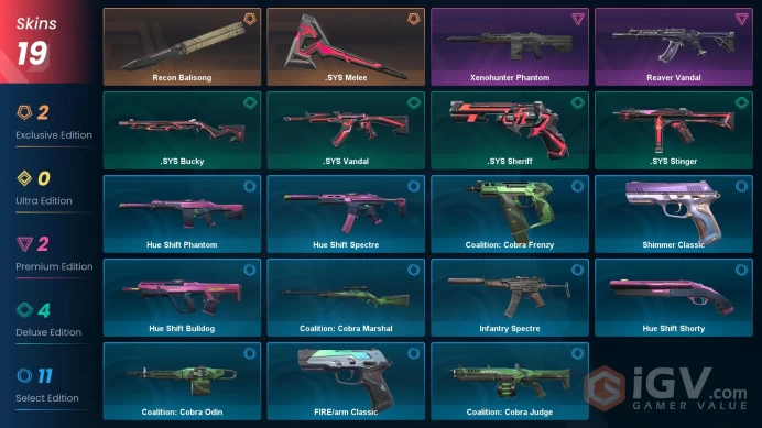 [Code 8398] Level 77 + .SYS Melee / 19 Skins / AP / Very Cheap