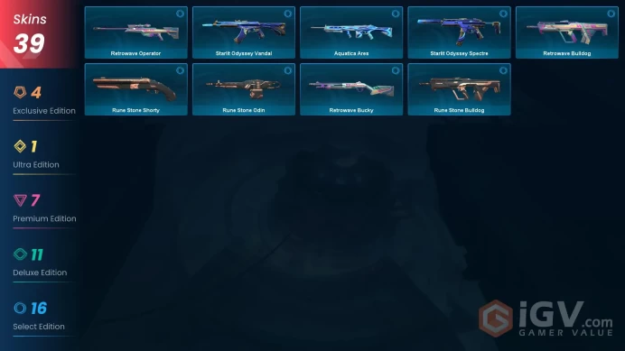 EU [ 38 TOP SKINS + 3 KNIFE ] Xenohunter Knife + Sentinels of Light Vandal + Protocol 781-A Sheriff + Recon Phantom + Reaver Vandal / full acces