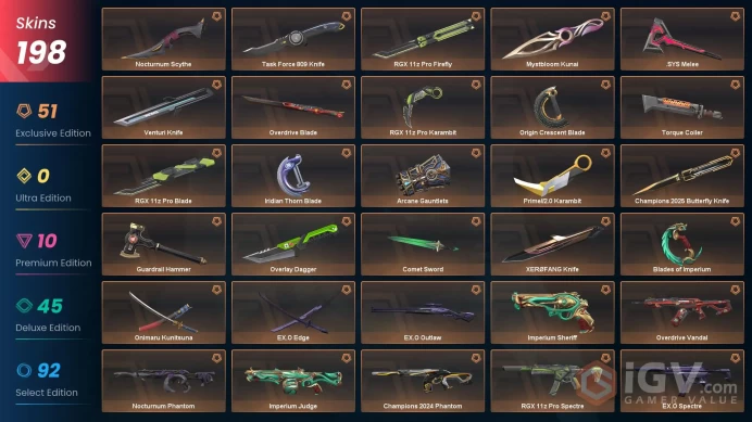 EU-TR 197 Skins Arcane Gauntlets Arcane Vandal Champions 2023 Vandal Champions 2025 Bundle EX.O Edge Nocturnum Scythe Kuronami Vandal 1026701