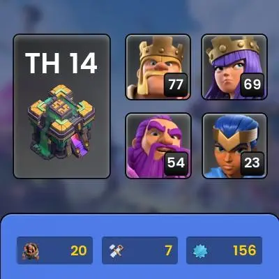 Th 14 93%max 22k gem(22000) Magic item full  250 medal
