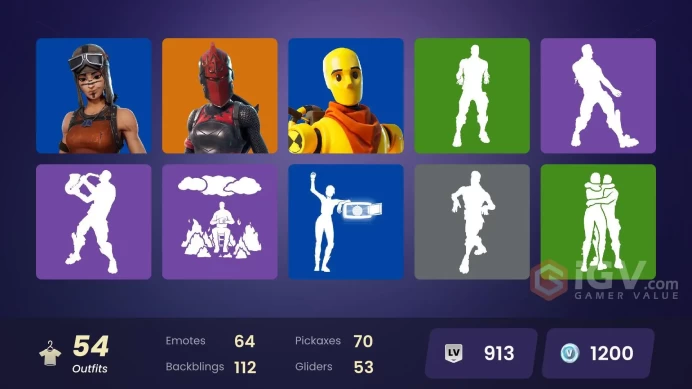 [ALL PLATFORMS]-54 Skin-Renegade Raider-Instinct-Red Knight-Raptor-FULL ACCESS-