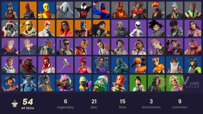[ALL PLATFORMS]-54 Skin-Renegade Raider-Instinct-Red Knight-Raptor-FULL ACCESS-