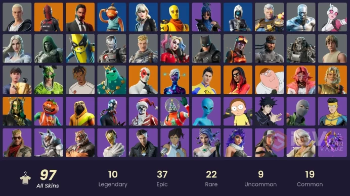 [ALL PLATFORMS]-100 Skin-115.000 V-Bucks Spend-FULL ACCESS-