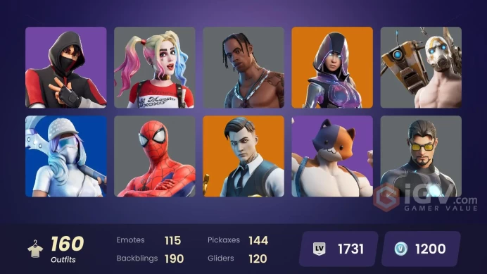 FA - [PC] 160 skins | OG STW | IKONIK | Glow | Neo Versa | Travis Scott | Astro Jack | Gold Brutus | Gold Meowscles | Gold Midas | The Champion