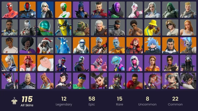 [PC/PSN/XBOX] 115 skins | Keri Commander | FNCS 3:1 Champion | NBA 75 Swish | Subzero Cryptic | The Imagined | The Foundation | Frostbite