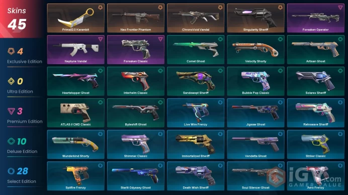 EU-TR / V25:ACT6 IMMORTAL 1 / PRIME KARAMBIT / 15000+ VP SPENT / 28 AGENTS / 45 SKINS / CHANGEABLE EMAIL / 24/7 INSTANT DELIVERY #VIG1/71025AR20
