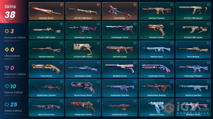 EU-TR / V25:ACT6 ASCENDANT 2 / 3 BATTLEPASS KNIFE / 3000+ VP SPENT / 18 AGENTS / 38 SKINS / CHANGEABLE EMAIL /  INSTANT DELIVERY #VIG1/71325AR20