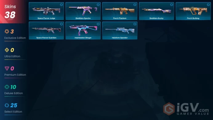 EU-TR / V25:ACT6 ASCENDANT 2 / 3 BATTLEPASS KNIFE / 3000+ VP SPENT / 18 AGENTS / 38 SKINS / CHANGEABLE EMAIL /  INSTANT DELIVERY #VIG1/71325AR20