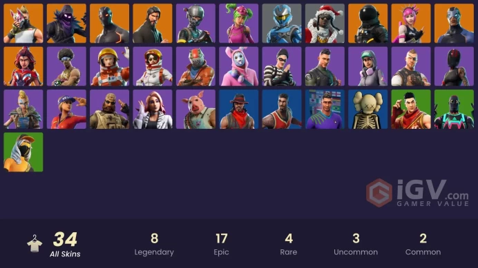 FA - [XBOX/Switch/PC] 34 skins | The Reaper | Elite Agent | Carbide | Omega | Valor | Dark Voyager | Power Chord | Drift |Raven | Santa Dogg | 