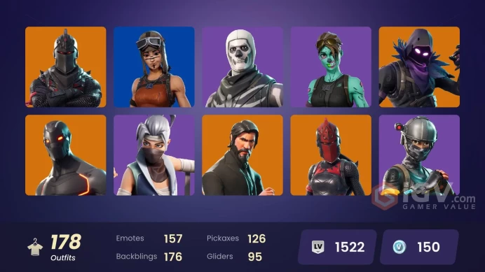 177 SKINS + BLACK KNIGHT + UNCHAINED RAMIREZ (BALENCIAGA) + OMEGA (STAGE 5) + STW OLD + CANDY AXE + THE REAPER + TAKE THE L + FLOSS 