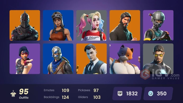 95 SKINS + BLACK KNIGHT + THE REAPER + MAJOR LAZER + FLOSS + TAKE THE L + FRESH + MAKO + STW OLD + AC/DC + STW OLD + IN DA PARTY
