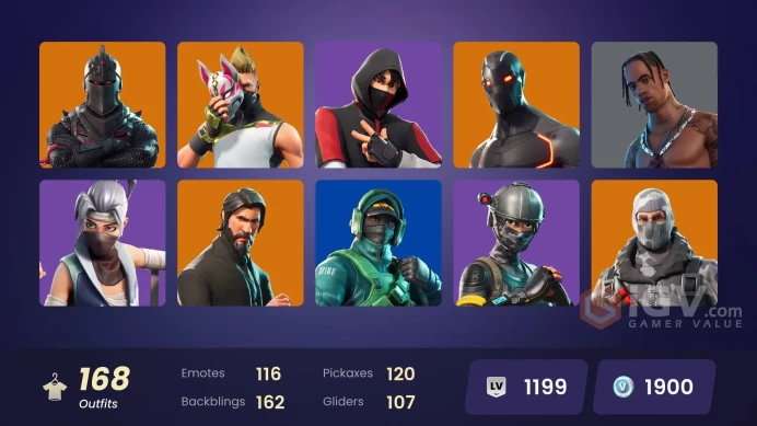 [PC/PSN/XBOX] 168 skins | OG STW | Black Knight | IKONIK | Travis Scott | Sparkle Specialist | Stealth Reflex | The Reap | Blue Squire | 1900 VB