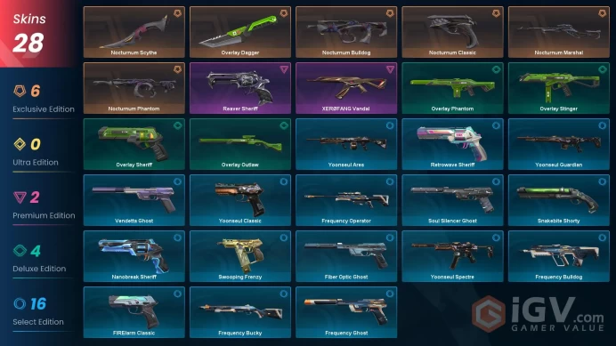 [EU/TR] %50 CHEAP VP! Gold 3 | Nocturnum Set | Reaver Sheriff | Xerofang Vandal | Safe | Ranked Ready | Insta Delivery