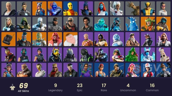 [PC/XBOX/PSN/SWITCH] 69 skins | XEV | Stage 4 | Harbinger Armor Omegarok | Fancy Peter Griffin | Burning Ambition Valeria | Knight's Helm |