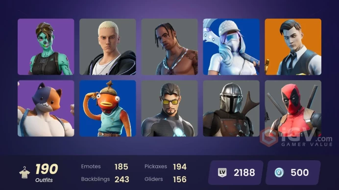 Travis Scott, Leviathan Axe, Lara Croft, Diamond Jack, Candy Axe, Clutch, Grind, Midas Gold, Brutus Gold | 190 Skins [Full Access] Psn,Xbox, PC