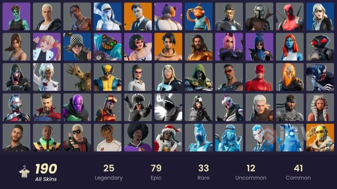 Travis Scott, Leviathan Axe, Lara Croft, Diamond Jack, Candy Axe, Clutch, Grind, Midas Gold, Brutus Gold | 190 Skins [Full Access] Psn,Xbox, PC