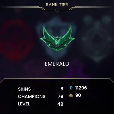 [EUW] S15! - SPLIT 3! - Emerald 4 -99LP-  62W- 63L - 11K Be - Honor 4 - Safe - Instant