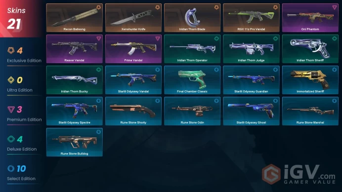 21 Skins | Xenohunter Knife | Recon Balisong | RGX 11z Pro Vandal | Reaver Vandal | Oni Phantom | Prime Vandal | FULL ACCESS