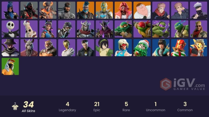 160$ spent [PC/PSN/XBOX/NINTENDO] 34 skins | Spectra Knight | Harbinger Armor Omegarok | Burning Ambition Valeria | Peter Griffin |Zka639