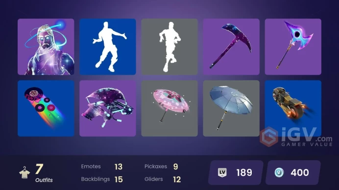 [PC/PSN/XBOX] 7 skins | Galaxy | Corrupted Insight | Corrupted Arachne | Corrupted Shogun | Bronto | Fox Firemssh66