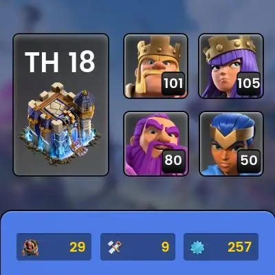 Th_18(2 HEROS MAX)(10890 GEM)(20 EQUIPMENT EPIC MAX)(7 SKIN HERO)(EVERYTHINGS FULL MAX)(LIFTIME WARANTY)PLS SEE PIC