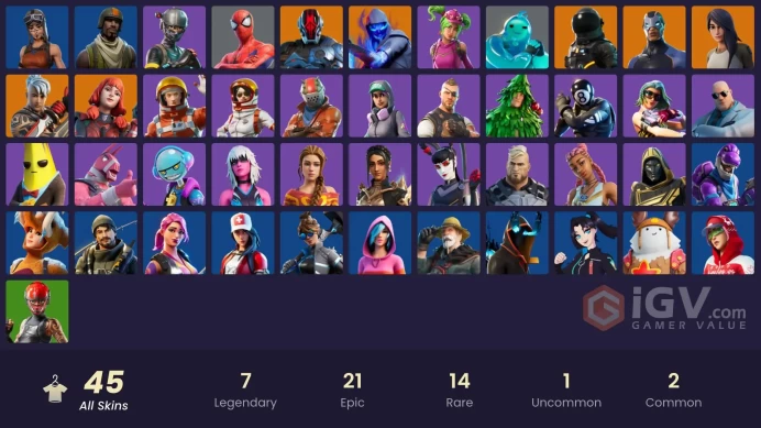 45 SKINS | TAKE THE L | DARK VOYAGER | ELITE AGENT | MISSION SPECIALIST | RENEGADE RAIDER | AERIAL ASSAULT TROOPER | THE IMAGINED