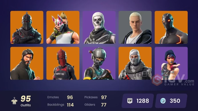95 SKINS + BLACK KNIGHT + THE REAPER + MAKO + THE REAPER + TRAILBLAZER + FLOSS + TAKE THE L + FLOSS + TAKE THE L + ELITE AGENT 