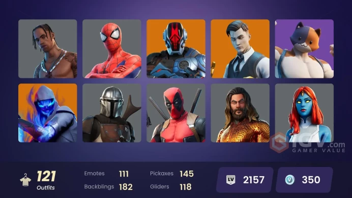 Travis Scott, Candy Axe, Midas Gold, Brutus Gold, Warpaint, Codename E.L.F | OG STW | 121 Skins [Full Access] Psn,Xbox,PC