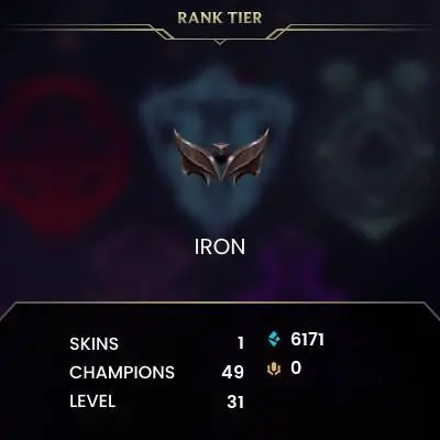 [EUNE] S15! - SPLIT 3! - Iron 1 - 10W - 5L - 65 Winrate - Honor 3 - 6K Be - Safe - Instant Delivery