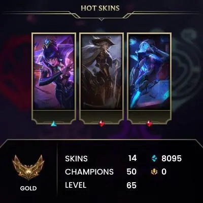 [EUW] - Gold IV / 14 Skins / Changeable Mail | Instant Delivery | Lifetime Warranty | 100% Handmade & Secure | 24/7 Support