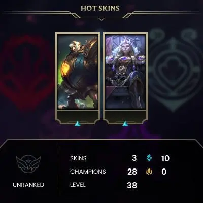 [EUW SERVER] Unranked Smurf Account ◈ UNRANKED ◈ lvl 30 + ◈10 Unranked Games NOT PLAYED ◈ FULL ACCESS ◈ EUROPE WEST ◈ 24/7 Live service