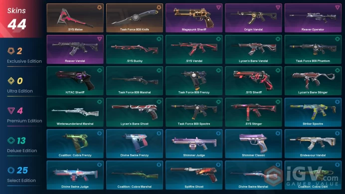 [Code 8491] Level 92 + 44 Skins / Task Force 809 Knife / .SYS Melee / Europe / Very Cheap