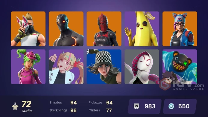 [PC/PSN/XBOX/NINTENDO] 72 skins | | Rogue Agent | Raptor | Paradigm (Reality-659) | Blackheart | Calamity | Enforcer | Hybrid GG82