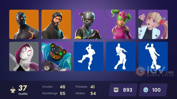 PC/Xbox/Nintendo 37 skins The Reaper | Elite Agent | Blue Team Leader | Blue Striker | Dark Voyager | Valor | The Ageless 