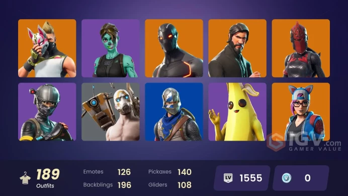 188 SKINS + ROYALE KNIGHT + OMEGA (STAGE 5) + STW OLD + BLUE SQUIRE + THE REAPER + ELITE AGENT + TAKE THE L + FROZONE + SATORU GOJO