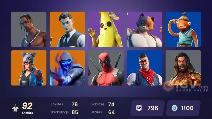 [ALL PLATFORMS]-92 Skin-Travis Scott-OG STW-Midas-Captain America-Reaper-FULL ACCESS-