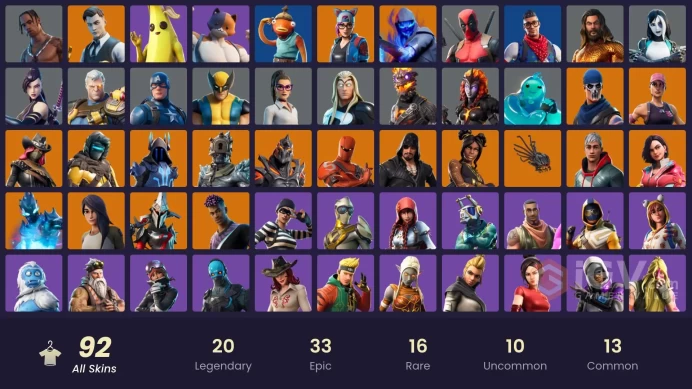 [ALL PLATFORMS]-92 Skin-Travis Scott-OG STW-Midas-Captain America-Reaper-FULL ACCESS-