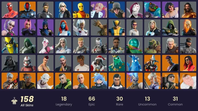 [ALL PLATFORMS]-157 Skin-176 Pickaxes-143 Emotes-151 Gliders-FULL ACCESS-