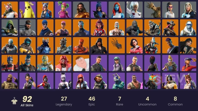 92 SKINS + STW OLD + TART TYCOON + LAUGH IT UP + DRIFT + NISHA + HOPE + RED-NOSED RAIDER + HOLLOWHEAD + LORENZO + LAGUNA