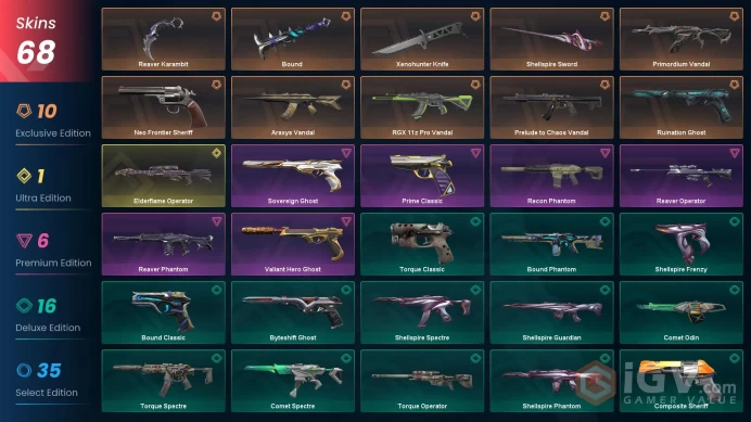 Eu/Full Access/Ranked Ready/Primordium Vandal + Xenohunter Knife + Prelude to Chaos Vandal + Reaver Karambit + Recon Phantom + 63 more