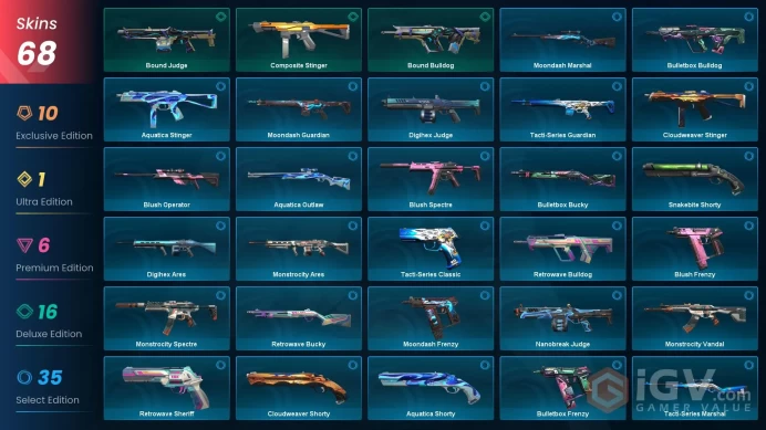 Eu/Full Access/Ranked Ready/Primordium Vandal + Xenohunter Knife + Prelude to Chaos Vandal + Reaver Karambit + Recon Phantom + 63 more