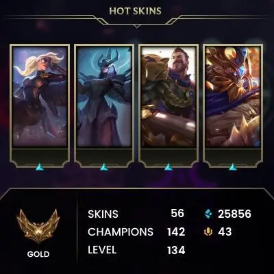 [LAS] - Gold IV / 55 Skins / Changeable Mail | Instant Delivery | Lifetime Warranty | 100% Handmade & Secure | 24/7 Support