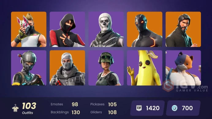 [PC/XBOX] 103 skins | OG STW | IKONIK | The Reaper | Elite Agent | Blue Team Leader | Blue Striker | Trailblazer | Sub Commander | 700 VB