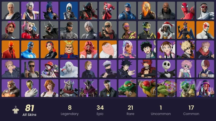 [ALL PLATFORMS]-81 Skin-150.000 V-BUCKS SPEND-61 Paid-FULL ACCESS-